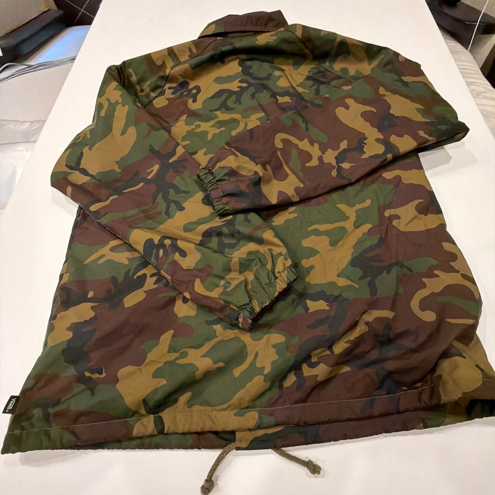 Vans Camo Coaches Jacket Men's XL Woodland Skate Streetwear Windbreaker - Picture 7 of 9